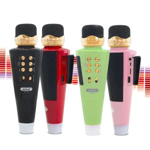 Microphone karaoké sans fil avec haut-parleur Bluetooth et port USB intégré