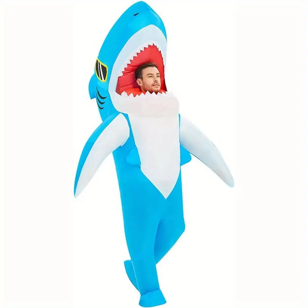 Costume requin gonflable adulte – déguisement original pour fête et carnaval