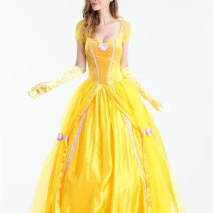 Robe princesse enfant avec grand nœud – costume fête Halloween ou Noël