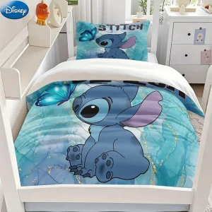 Parure de lit Stitch 2 ou 3 pièces – douce et confortable pour chambre ou dortoir
