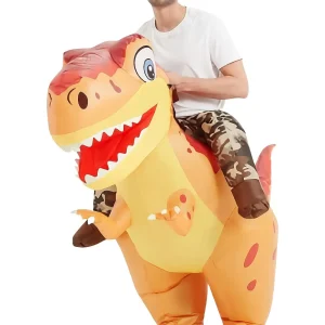 Costume gonflable dinosaure adulte – déguisement humoristique réaliste