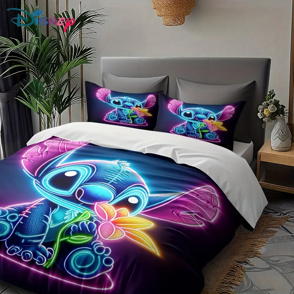 Parure de lit motif Stitch – housse de couette et taies d’oreiller 2/3 pièces – Image 7