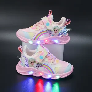 Baskets lumineuses fille – chaussures sport princesse pour bébé et tout-petit