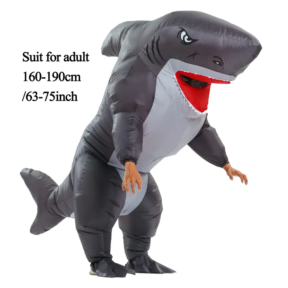 Costume requin gonflable adulte avec ventilateur – déguisement intégral festif – Image 6