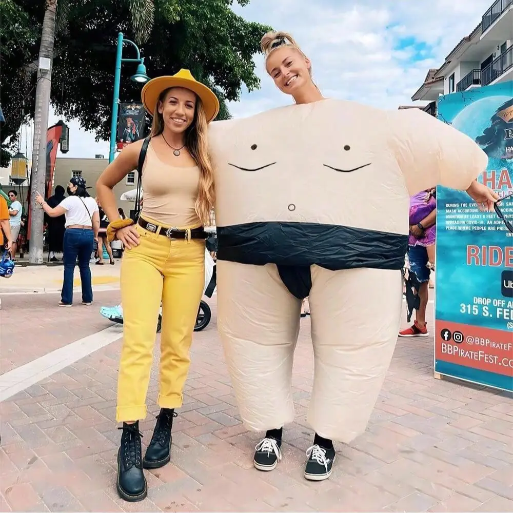 Costume sumo gonflable adulte avec ceinture à piles – déguisement cosplay réaliste – Image 5