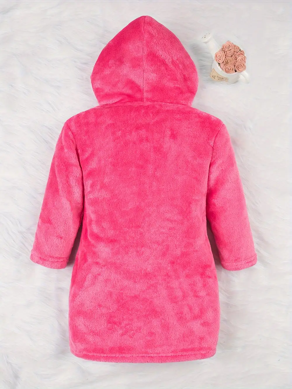 Peignoir enfant doux avec capuche et ceinture – confort cocooning fille – Image 2
