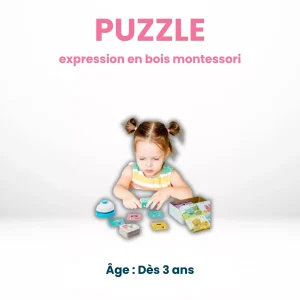 Puzzle Expression en Bois Montessori