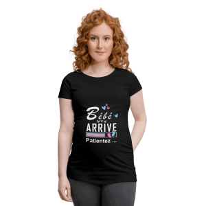 T-shirt noir – Bébé arrive