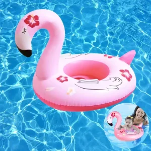 Bouée flamant rose – Accessoire fun et tendance pour piscine – Idéal été, enfants et adultes
