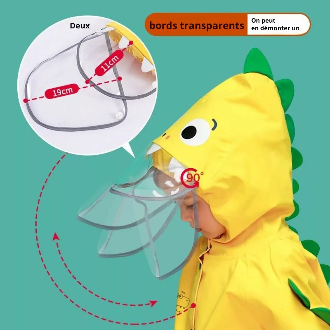 Poncho de pluie enfant – Protection imperméable et légère pour rester au sec à l’école ou en balade – Image 6