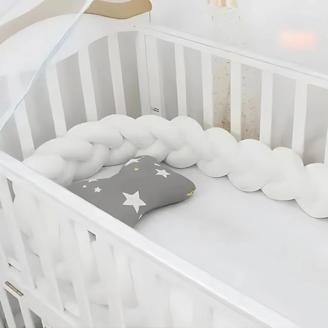 Tresse tour de lit bébé – Protection moelleuse et sécurisée contre les chocs – Confort et déco pour berceau – Image 4