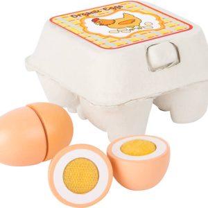 Boîte de 4 Œufs à Découper en Bois (Velcro)