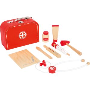 Mallette de Médecin Compacte avec Instruments en Bois