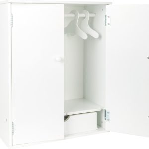 Armoire de Poupée Spacieuse en Bois Blanc