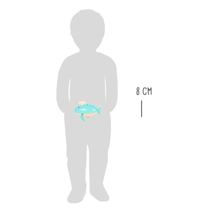 Baleine de Bain Nageuse à Remonter en Bois – Image 5