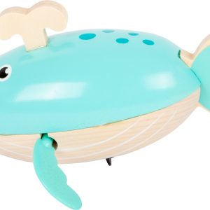Baleine de Bain Nageuse à Remonter en Bois