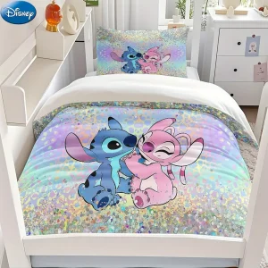 Parure de lit 2 pièces en microfibre douce – imprimé ange style vintage