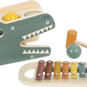 Banc à Marteler et Xylophone 2-en-1 « Crocodile »