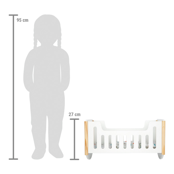 Berceau de Poupée à Bascule Scandinave « Little Button » – Image 5