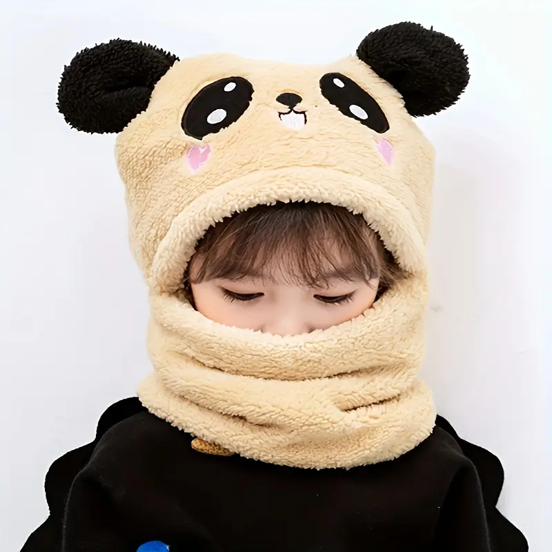 Bonnet d’hiver enfant avec tour de cou – motif animal doux et chaud – Image 6