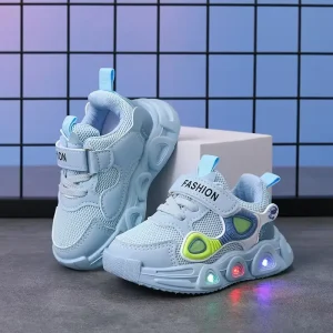 Baskets en maille respirante phosphorescentes – Semelle souple et confortables