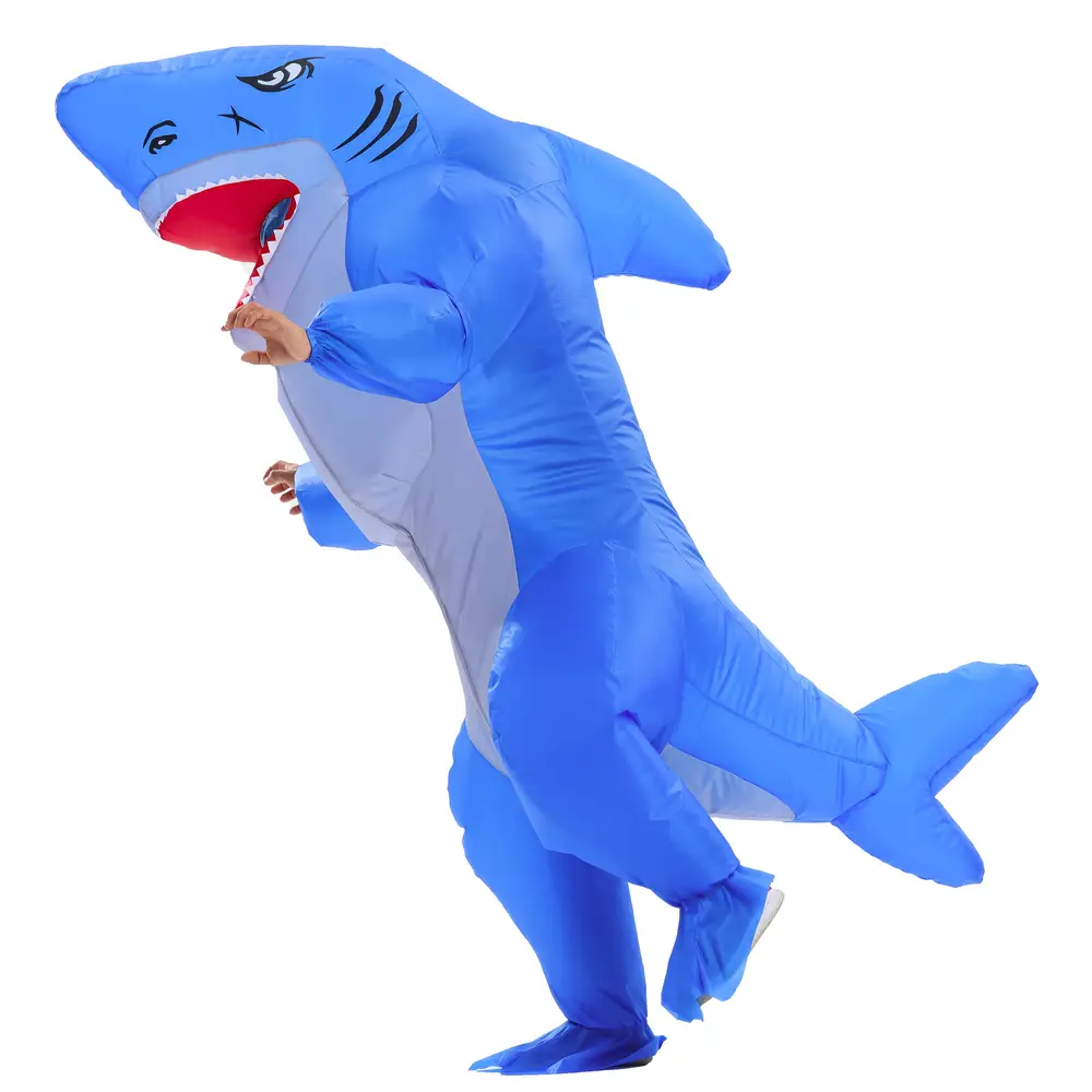 Costume requin gonflable adulte avec ventilateur – déguisement intégral festif – Image 3