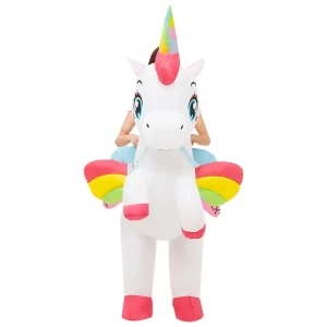 Costume licorne gonflable adulte – déguisement drôle pour fête et carnaval