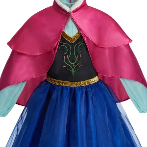 Déguisement princesse fille 6 pièces – robe, cape, perruque, accessoires féériques