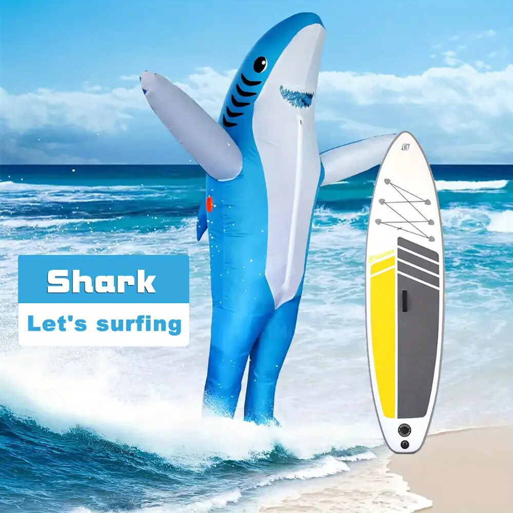 Costume gonflable requin adulte – Déguisement original Halloween réaliste – Image 3