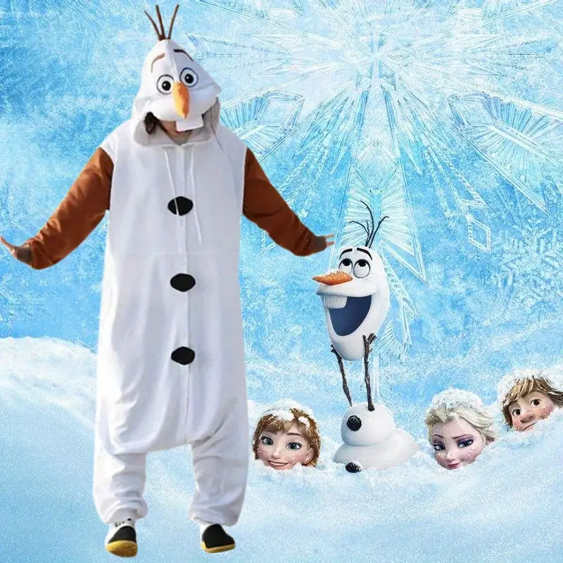 Déguisement adulte Olaf – costume intégral de cosplay Disney La Reine des Neiges – Image 2