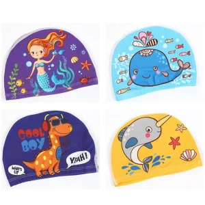Bonnet de piscine enfant – Étanche, confortable et facile à enfiler – Idéal pour natation et piscine scolaire