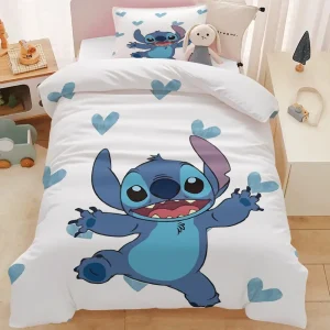 Parure de lit Stitch 2/3 pièces – housse de couette douce lavable en machine
