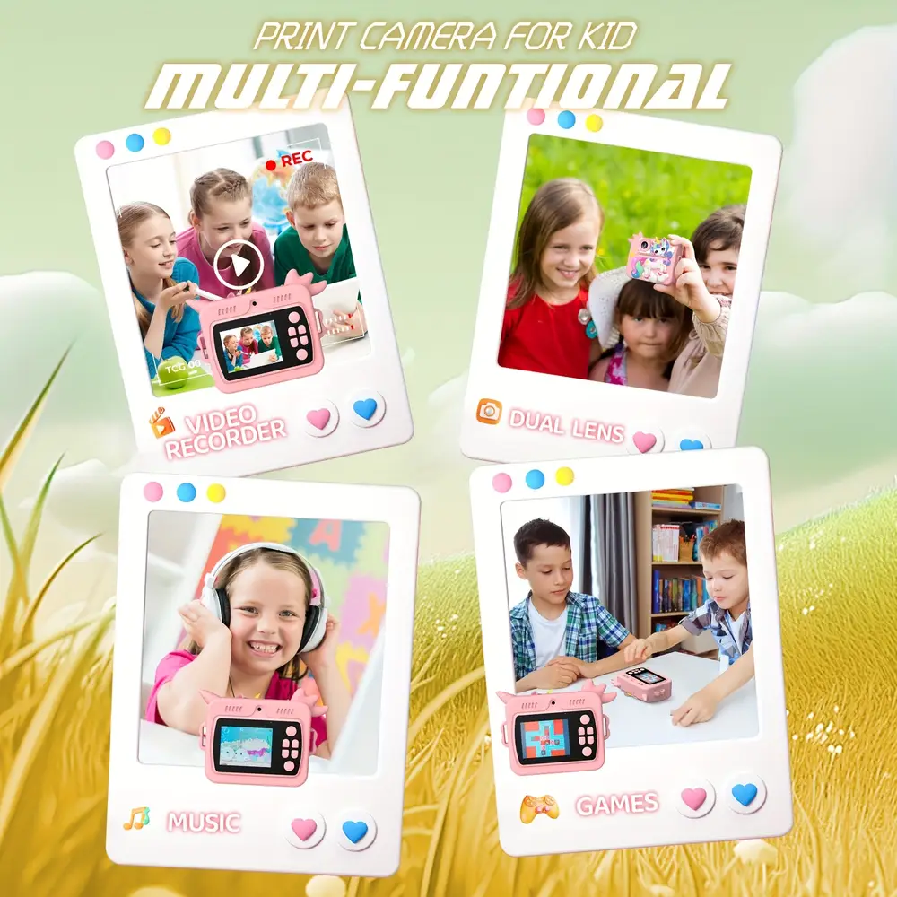 Appareil photo instantané enfant HD 1080P – caméra amusante avec impression intégrée – Image 6