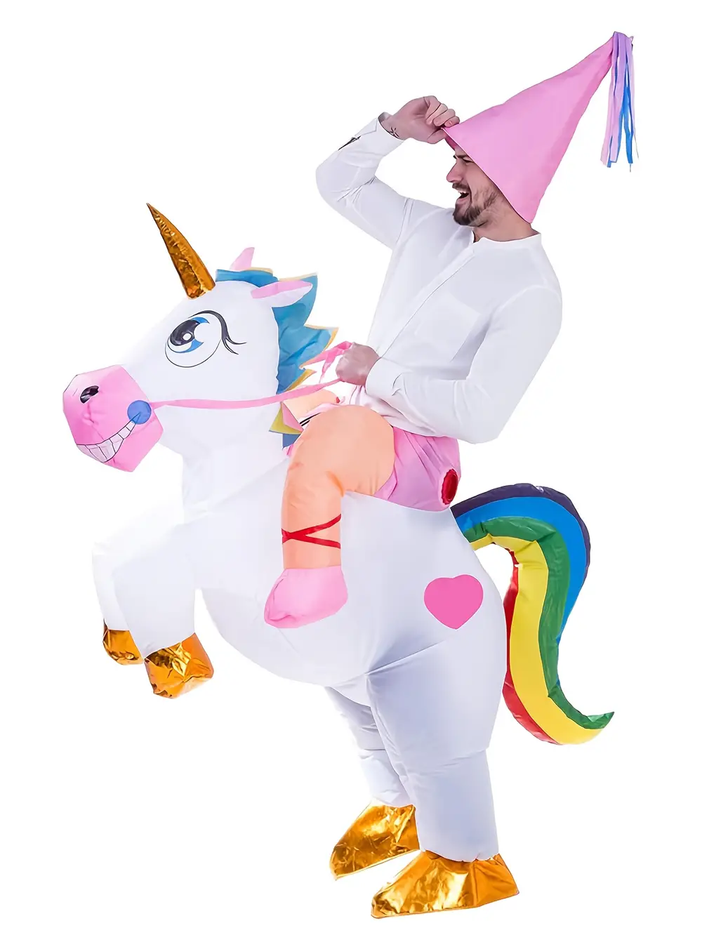 Costume gonflable licorne adulte – déguisement original pour soirée ou carnaval – Image 3