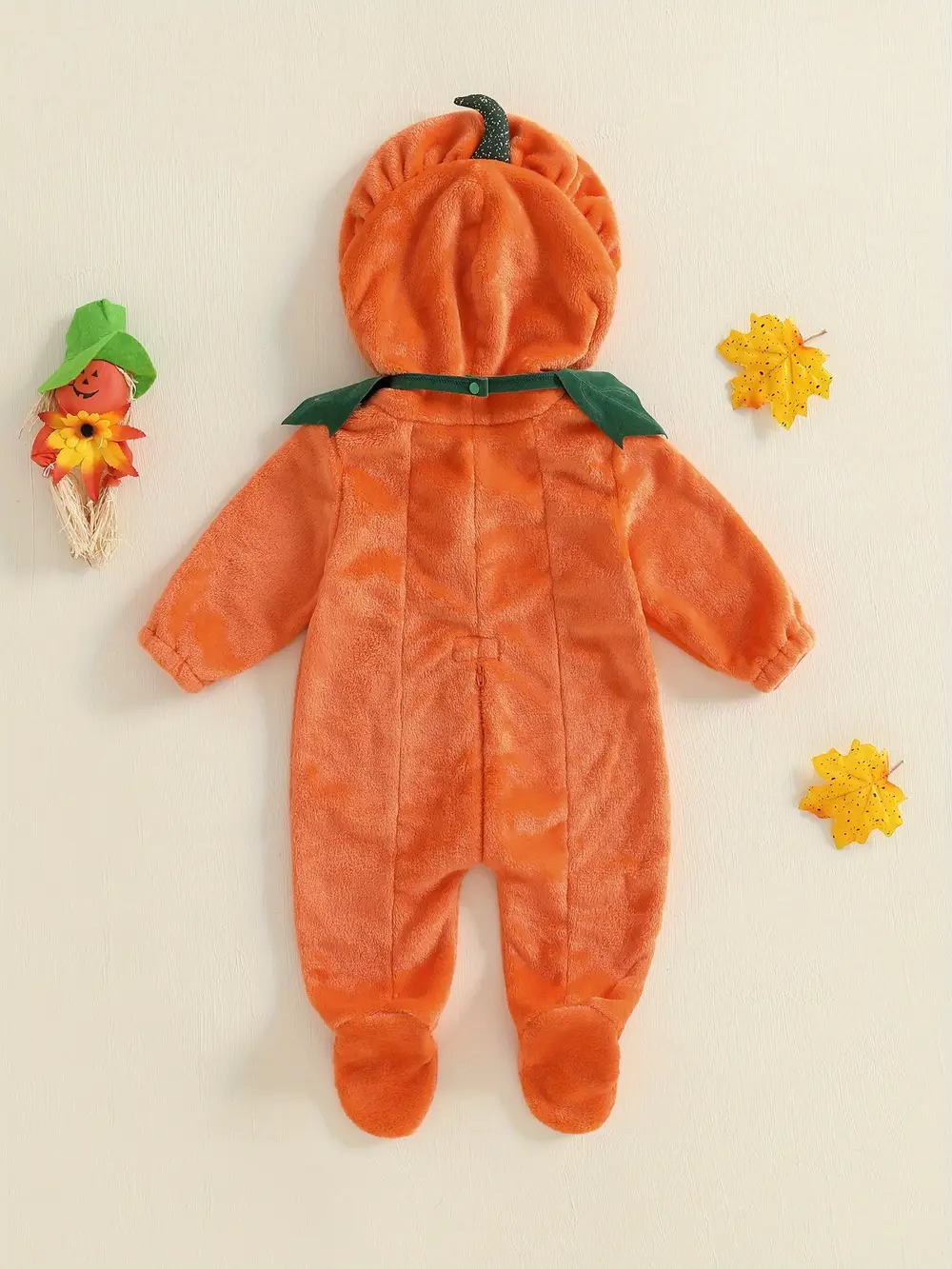 Déguisement bébé citrouille Halloween – combinaison à capuche douce et mignonne – Image 5
