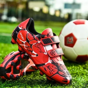 Chaussure de foot enfant – Confort et adhérence pour jeunes champions – Idéale terrain synthétique et gazon