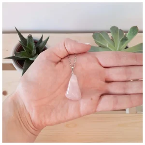 Pendentif en Quartz rose