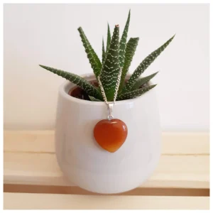 Pendentif en Cornaline – Edition limitée Cœur