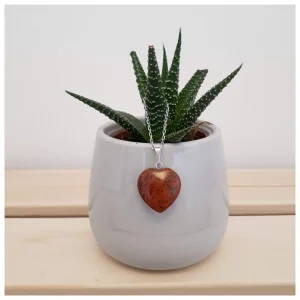 Pendentif en Jaspe rouge – Edition limitée Coeur