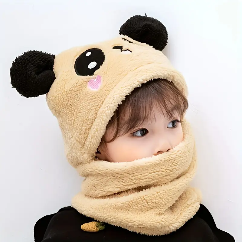 Bonnet d’hiver enfant avec tour de cou – motif animal doux et chaud – Image 8