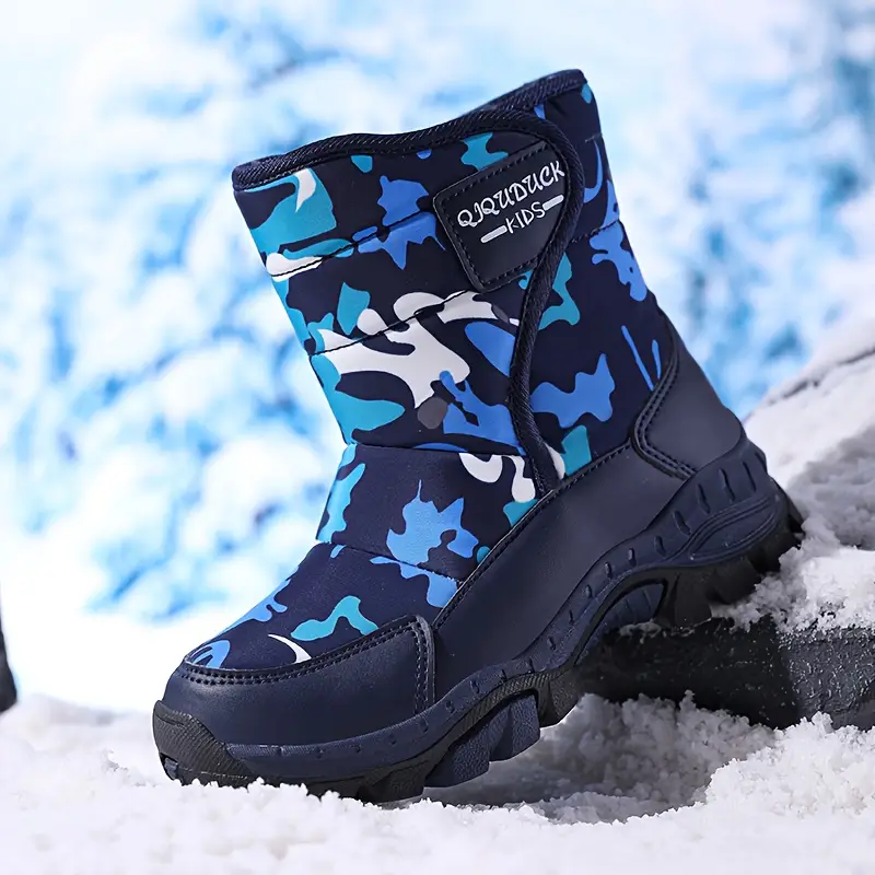 Bottes de neige enfant camouflage imperméables – chaleur et confort hivernal – Image 6