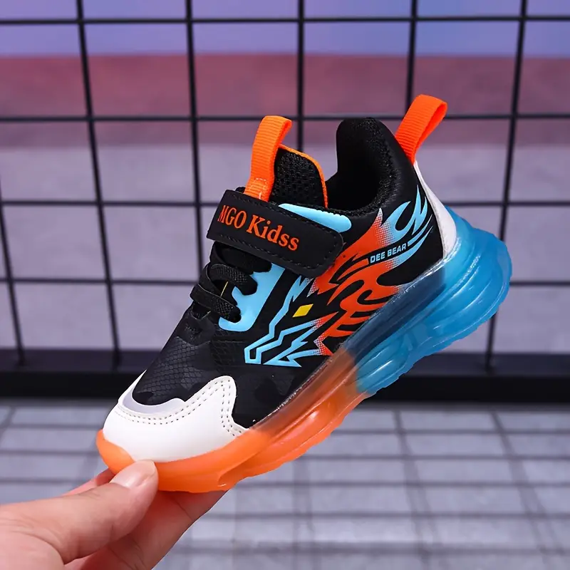 Baskets enfant LED motif dinosaure – chaussures sport lumineuses garçon fille – Image 9