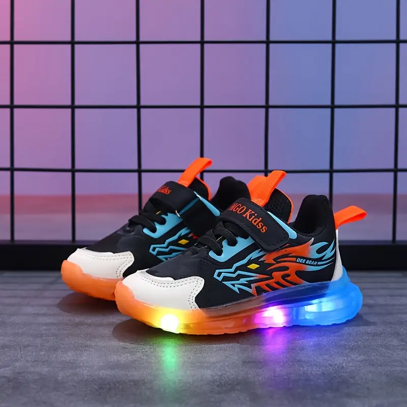 Baskets enfant LED motif dinosaure – chaussures sport lumineuses garçon fille – Image 7