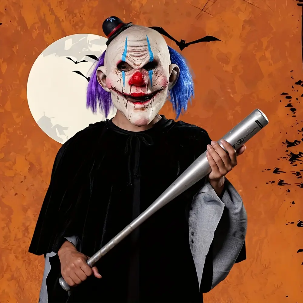 Masque de clown effrayant en latex pour Halloween – accessoire de déguisement – Image 4