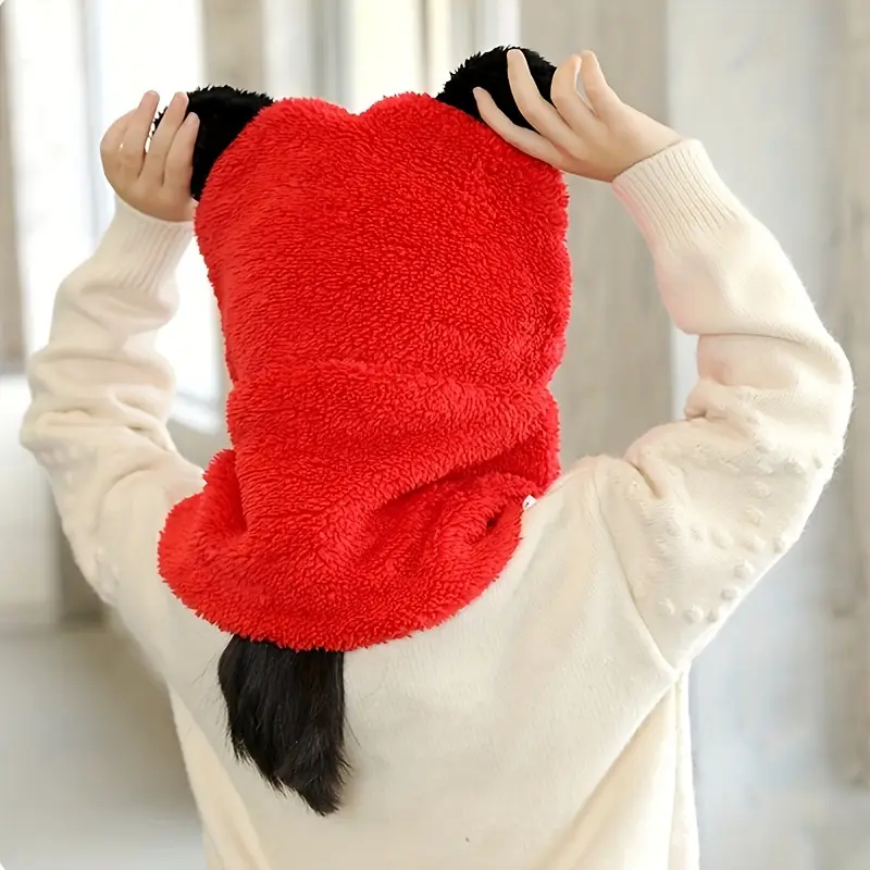 Bonnet d’hiver enfant avec tour de cou – motif animal doux et chaud – Image 9