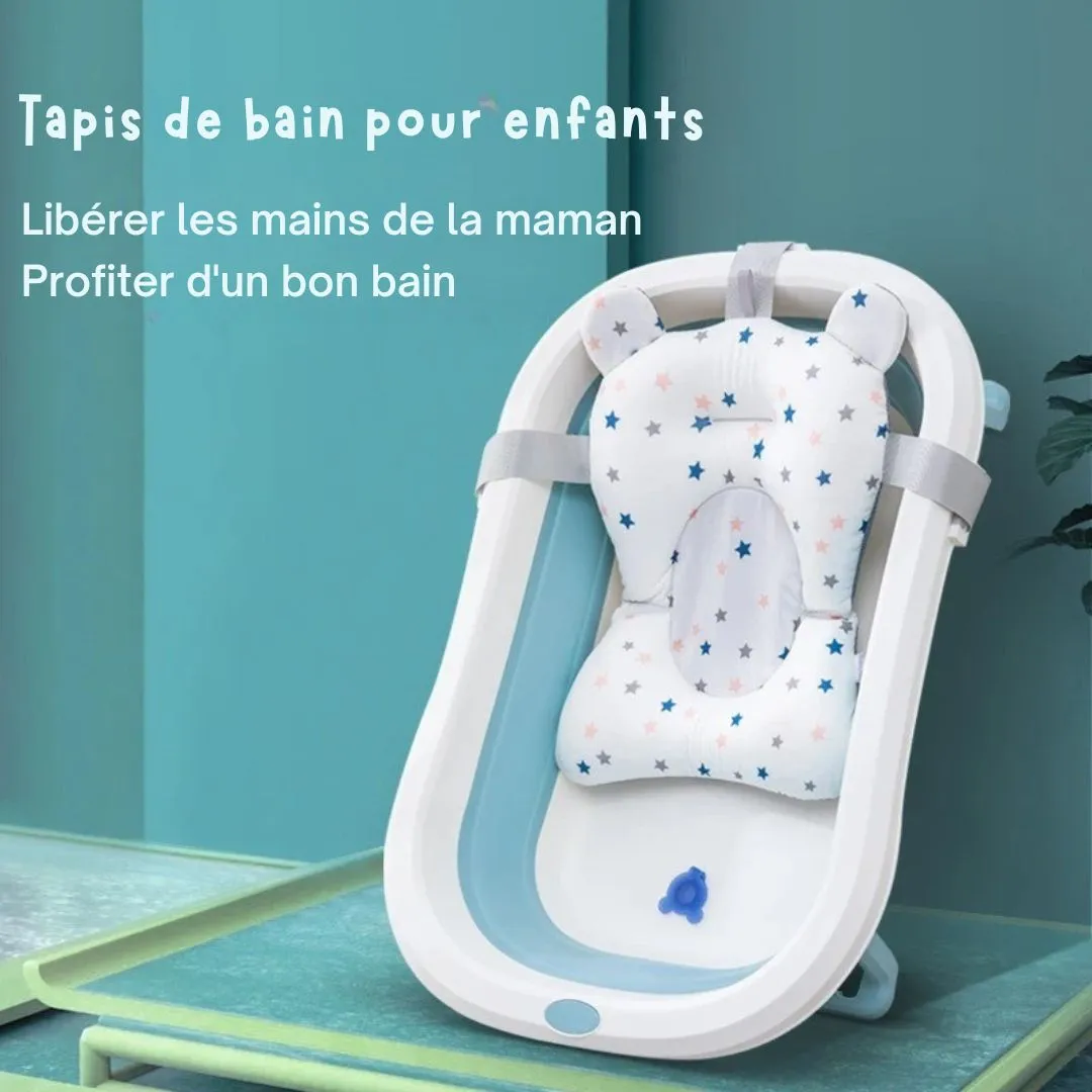Transat de bain bébé – Sécurité et confort pour nouveau-né – Maintien ergonomique antidérapant – Image 2