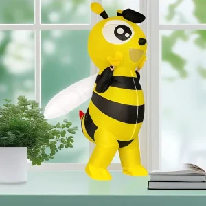 Costume gonflable adulte insecte fantaisie avec ailes noires – idéal cosplay et fête