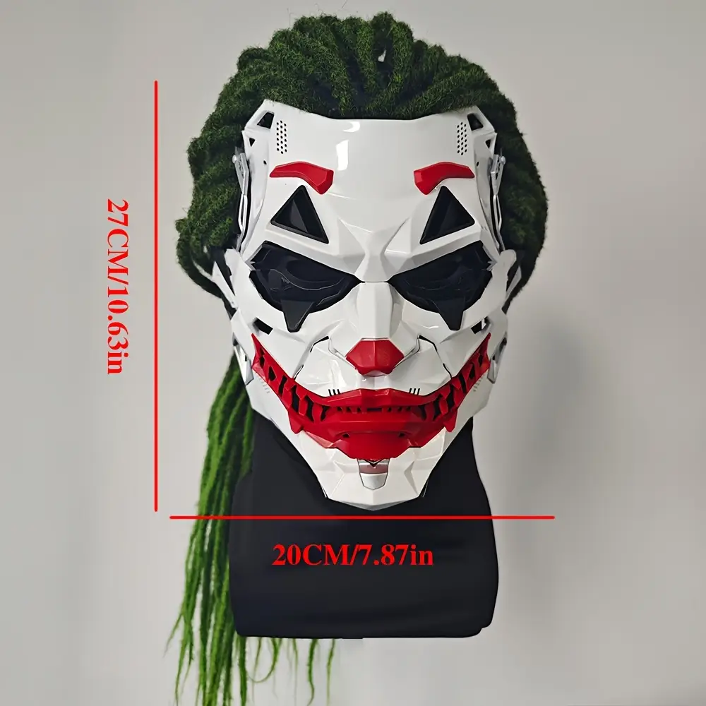Masque clown maléfique réaliste pour Halloween – visage rieur terrifiant – Image 2
