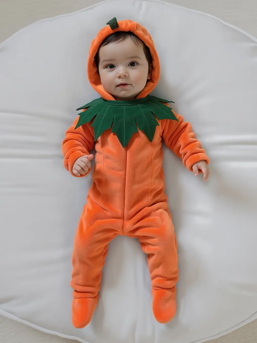 Déguisement bébé citrouille Halloween – combinaison à capuche douce et mignonne – Image 2