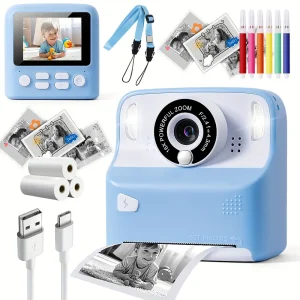 Appareil photo instantané pour enfants avec vidéo 1080P – cadeau ludique éducatif